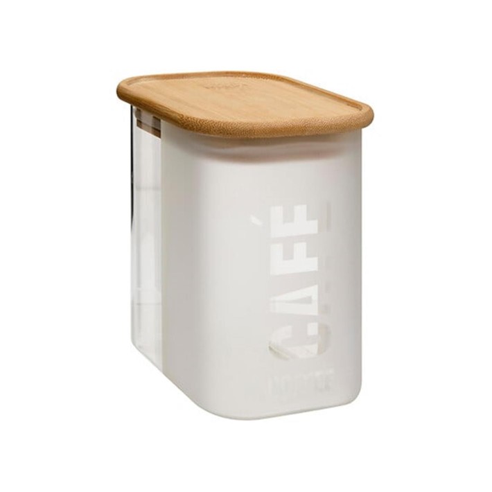 Κουτί αποθ. COFFEE γυάλινο/καπάκι ακακίας 720ml/ 9x13x13,3 cm