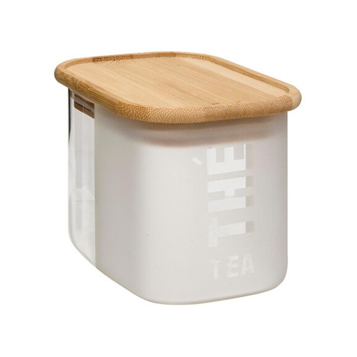 Κουτί αποθ. TEA γυάλινο/καπάκι ακακίας 720ml/8x12x8,5 cm