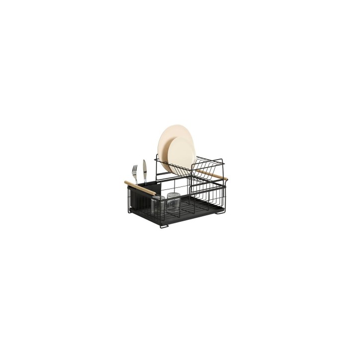 Πιατοθήκη μεταλλική μαύρη 48x29 x28,3 cm