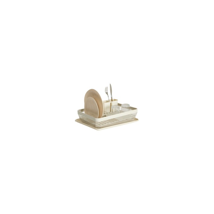 Πιατοθήκη μεταλλική εκρού 43x32x13,5cm