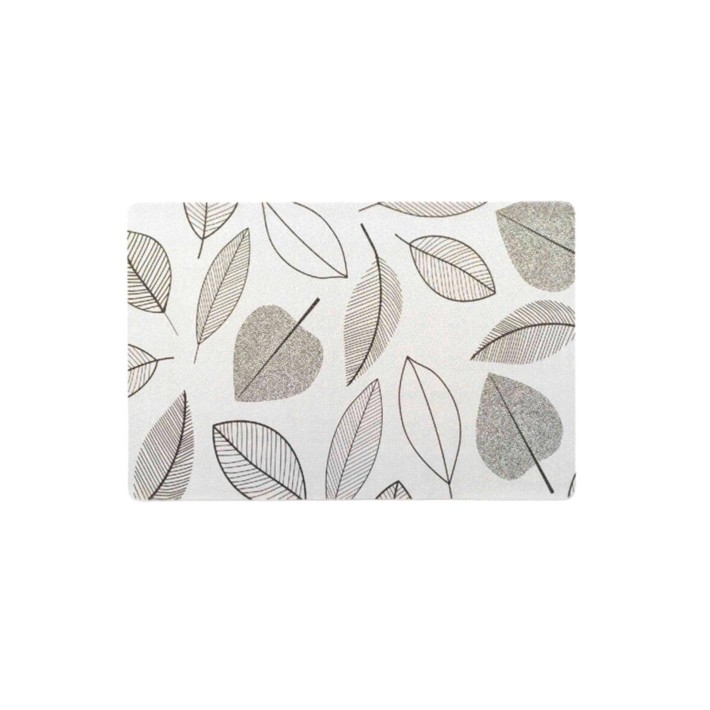 Σουπλά PVC ασημί φύλλα/metallic printed  30x45cm