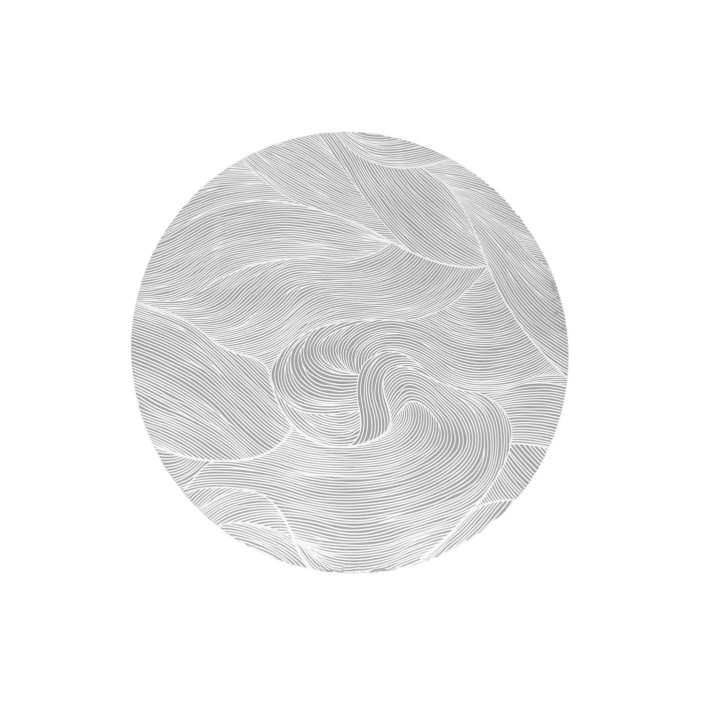 Σουπλά ασημί PVC Embossed printed Φ38cm