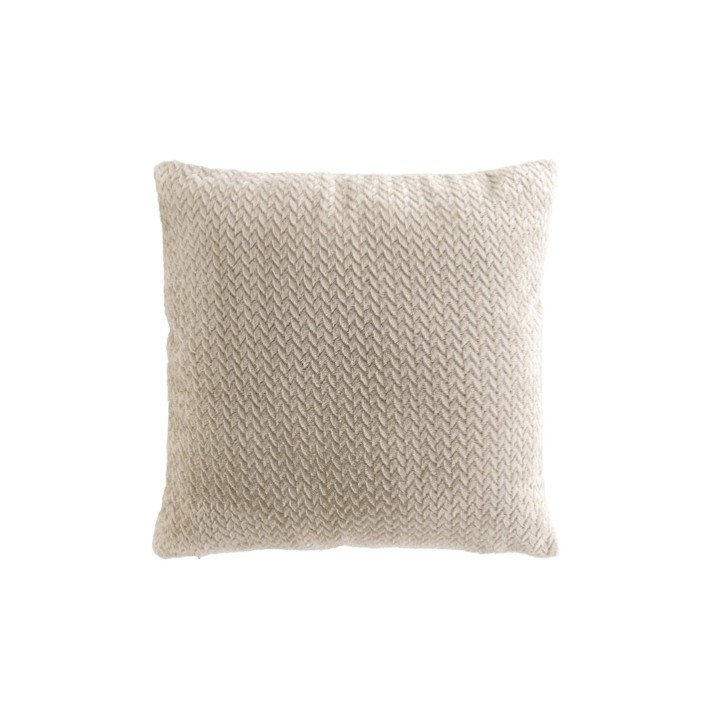 Μαξιλάρι embossed flannel μπεζ 45x45cm