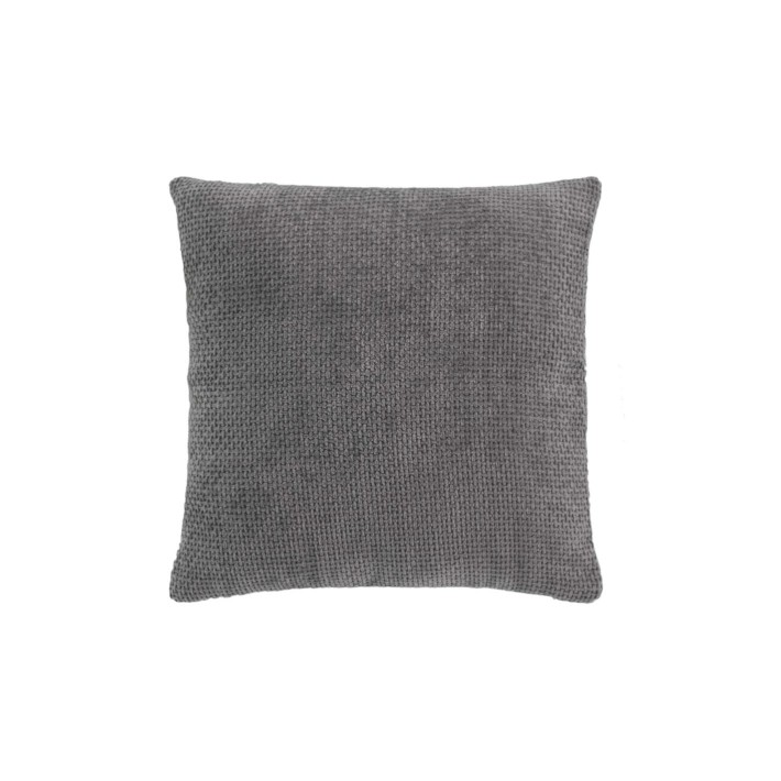Μαξιλάρι embossed velvet ανθρακί 45x45cm