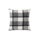 Μαξιλάρι καρό tartan/sherpa ανθρακί 45x45cm