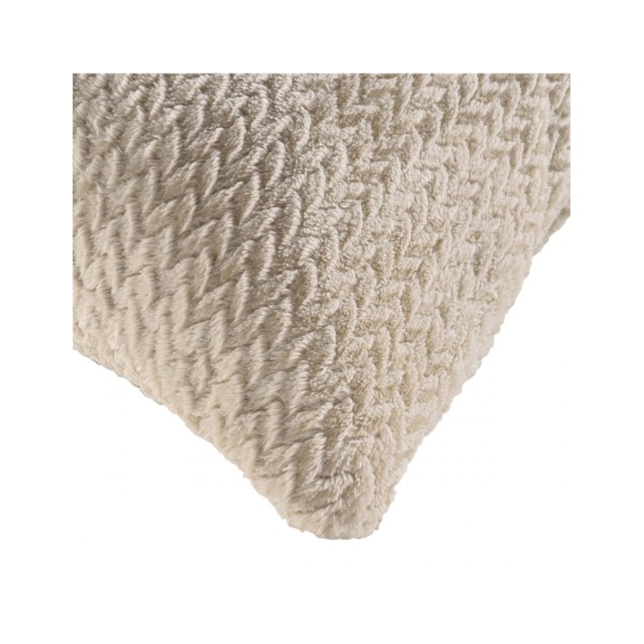 Μαξιλάρι embossed flannel μπεζ 45x45cm