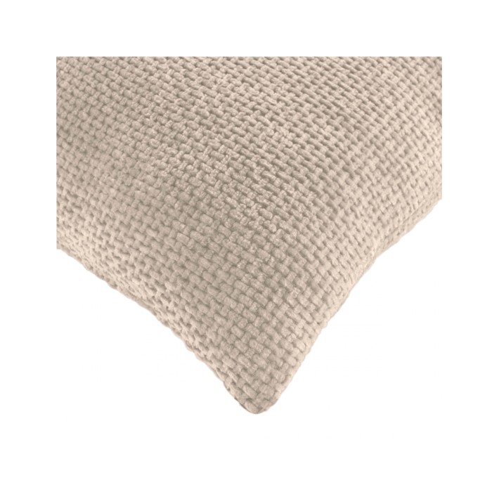 Μαξιλάρι chenille velvet μπεζ 45x45cm
