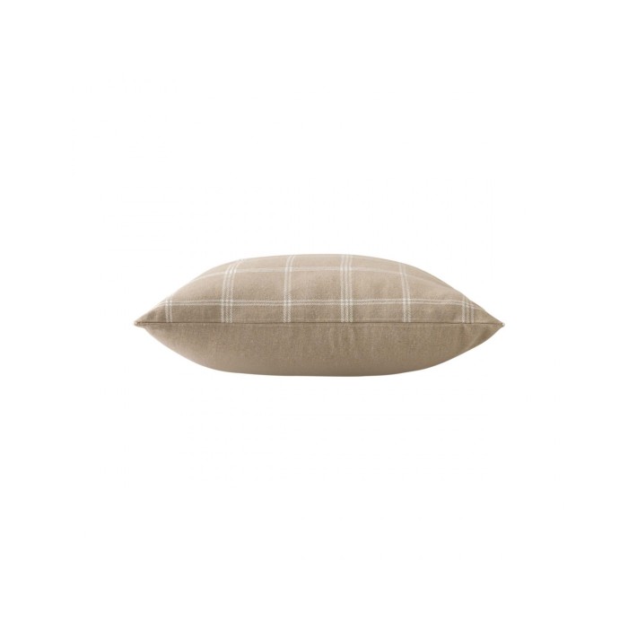 Μαξιλάρι καρό woven cotton/polyester μπεζ 45x45cm