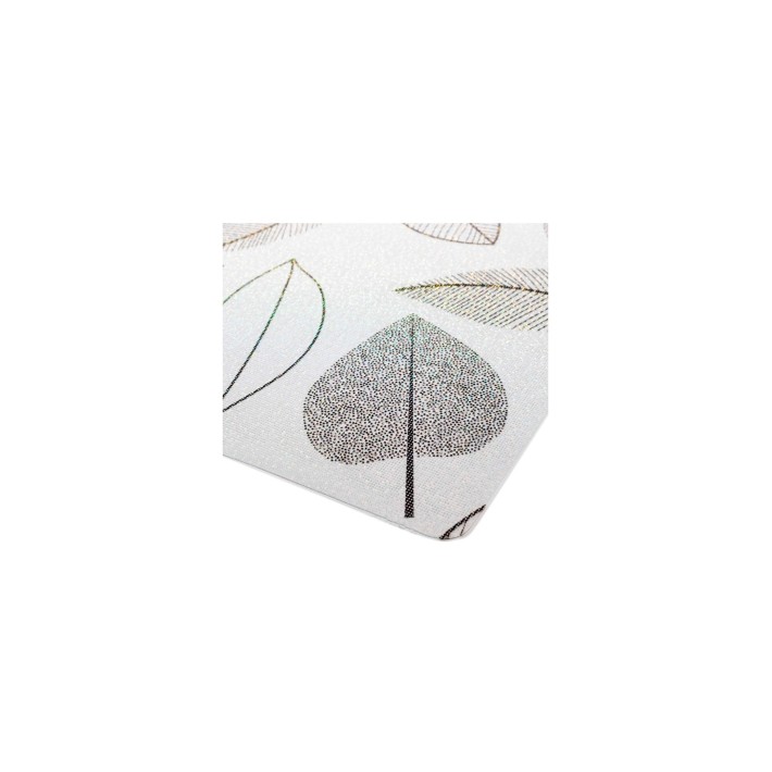 Σουπλά PVC ασημί φύλλα/metallic printed  30x45cm