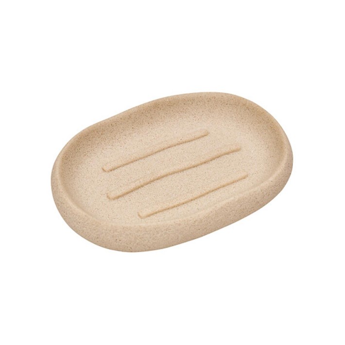 Σαπουνοθήκη μπεζ polyresin 13,1x9,2x2,3cm