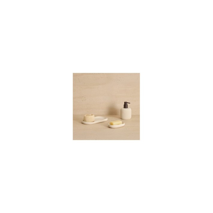 Σαπουνοθήκη μπεζ polyresin 13,1x9,2x2,3cm