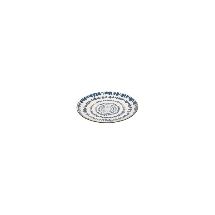 Πιάτο πορσελάνη μπλε σχέδια Φ26,5H2,5cm