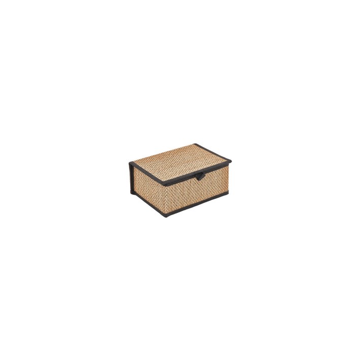 Κουτιά αποθήκευσης bamboo/μαύρο υφασμα. S/3 33,5x25,5x15cm