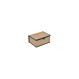 Κουτιά αποθήκευσης bamboo/μαύρο υφασμα. S/3 33,5x25,5x15cm