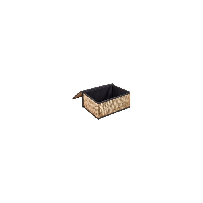 Κουτιά αποθήκευσης bamboo/μαύρο υφασμα. S/3 33,5x25,5x15cm