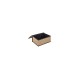 Κουτιά αποθήκευσης bamboo/μαύρο υφασμα. S/3 33,5x25,5x15cm