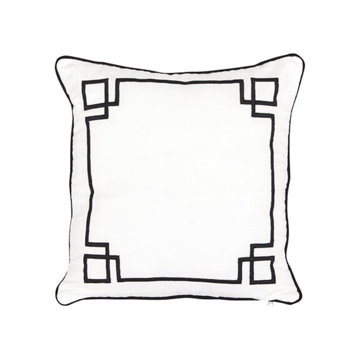 Μαξιλάρι λευκό/ μαύρο περίγραμμα 40x40cm
