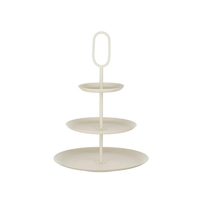 Πιατέλα τριώροφη cream 38x55cm