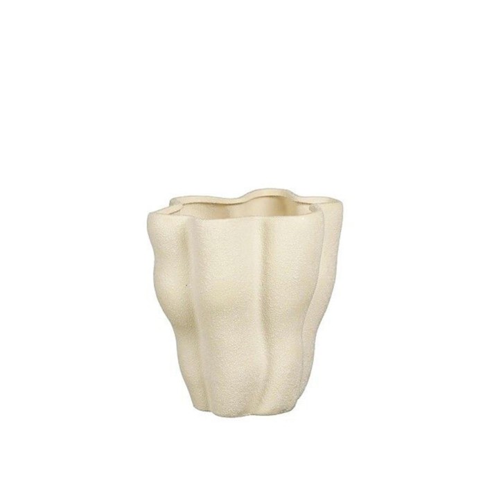 Βάζο κεραμικό λευκό 20,5x15,5x20,5cm