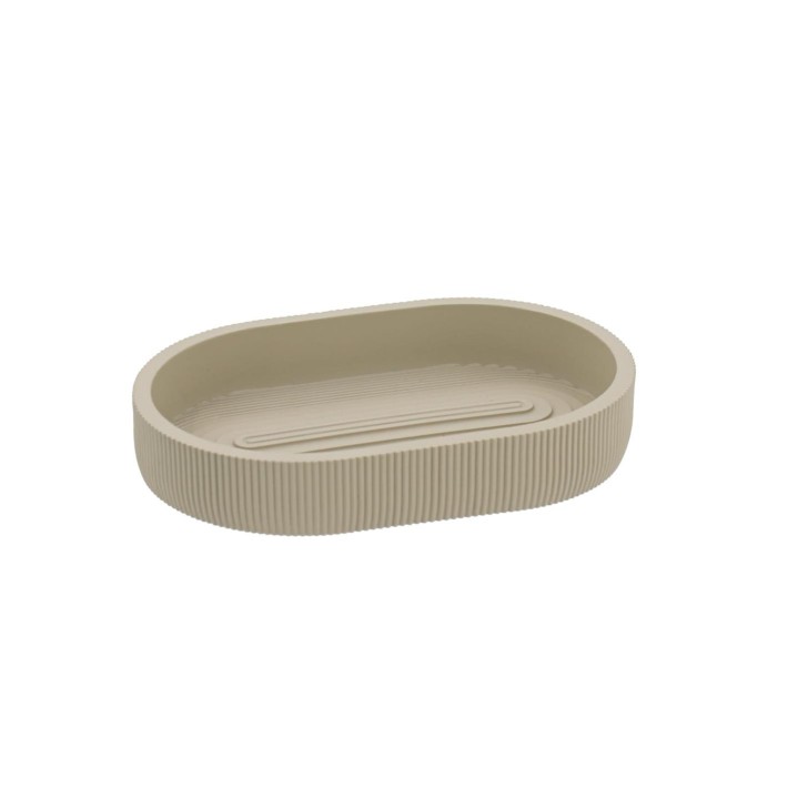 Σαπουνοθήκη μπεζ polyresin 13x9cm