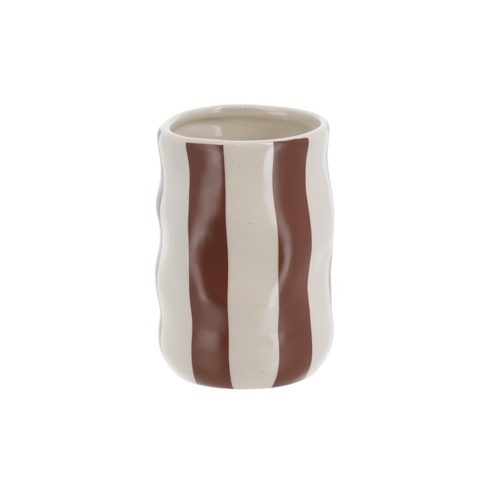 Ποτήρι οδοντόβουρτσας "MOCHA STRIPES" 350ml/8x11,6cm
