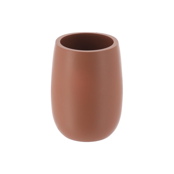 Ποτήρι οδοντόβουρτσας polyresin  Mocha 350ml/7,5x11cm