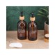 Dispenser γυάλ.set/2 σε bamboo βάση 500ml/17,5x8x21,5cm