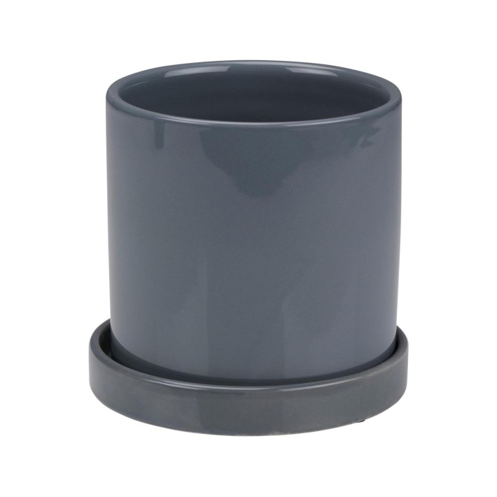 Κασπώ κεραμικό με πιάτο μπλε 13x13,5cm