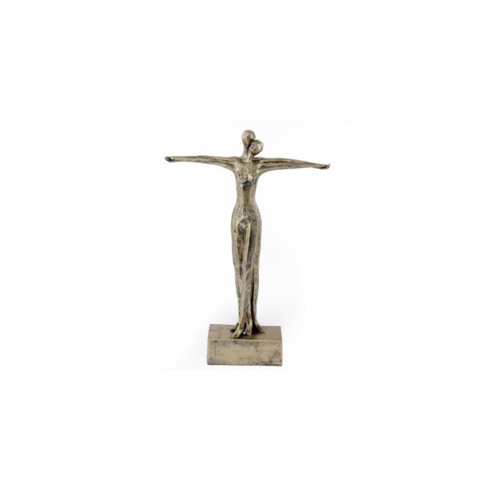 Ζευγάρι άγαλμα χρυσό polyresin 25X7.5X35cm