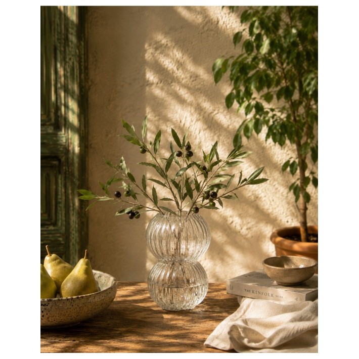 Βάζο γυαλ. διάφανο Φ11,5 Η20cm