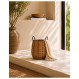 Καλάθι τεχνητό rattan Φ33Η35cm