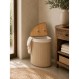 Καλάθι απλύτων γωνιακό Bamboo/MDF 48L/37x37x50cm