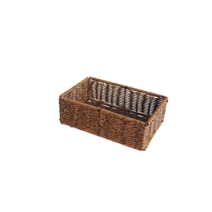 Καλάθι τεχνητό rattan καφε 25,5Χ15,5Χ8,5CM