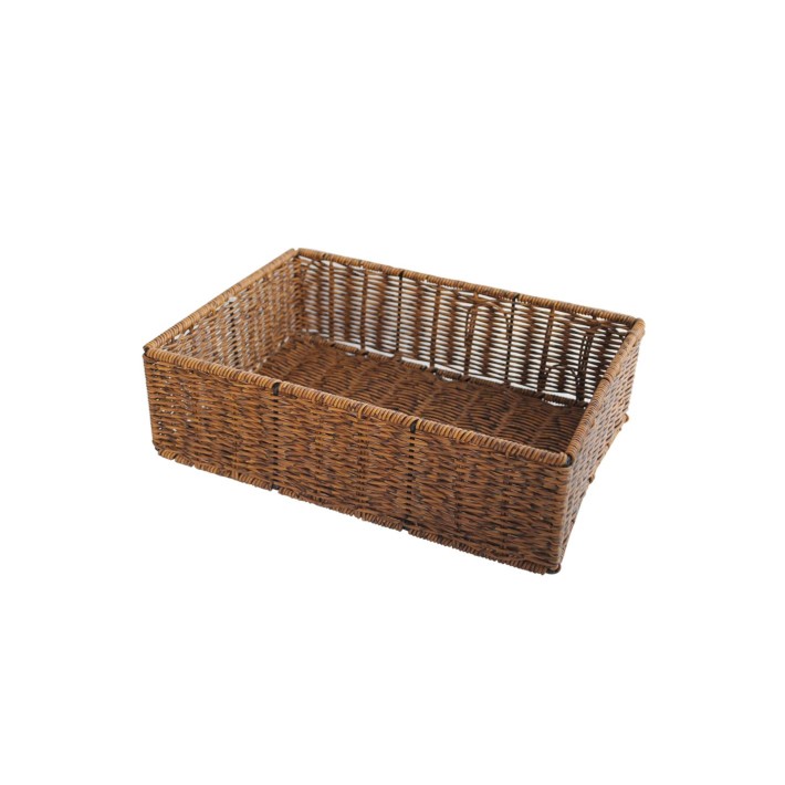 Καλάθι τεχνητό rattan καφε 35,5Χ25,5Χ10,5CM