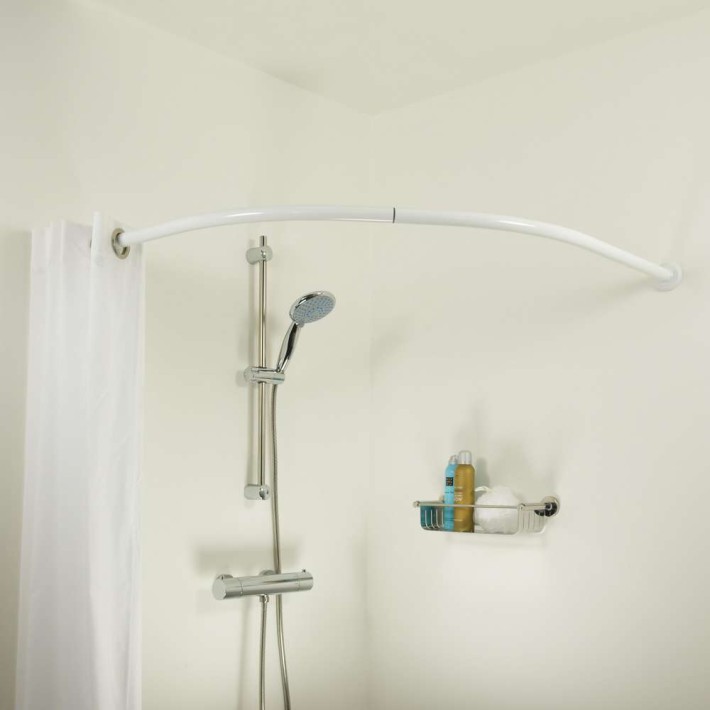 Sealskin Βραχίονας Μπάνιου Γωνιακός Rondalux 95x95εκ. Λευκός