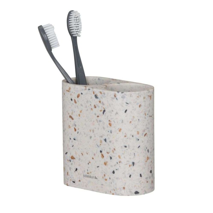 Blend terrazo διπλό ποτήρι οδοντόβουρτσας Sealskin