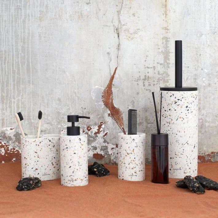 Blend terrazo διπλό ποτήρι οδοντόβουρτσας Sealskin