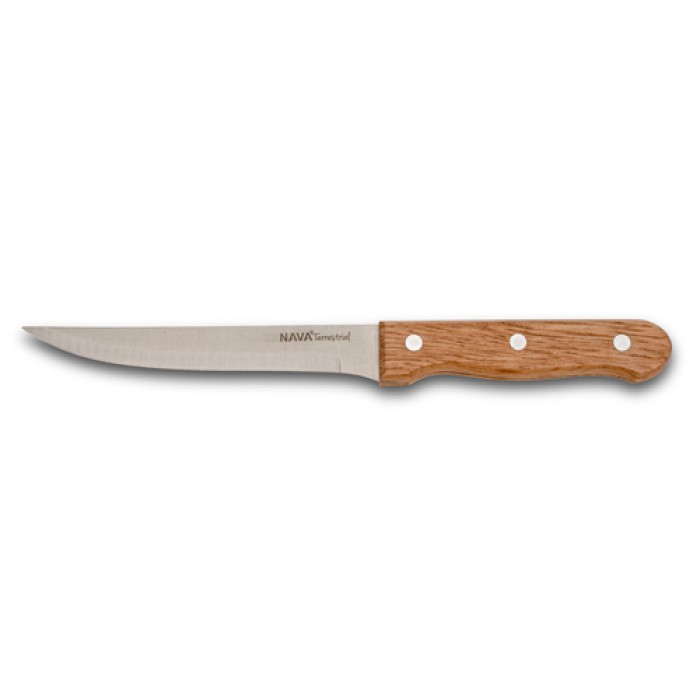 Aνοξείδωτο ατσάλινο μαχαίρι λαχανικών 'Terrestrial' με ξύλινη λαβή 23cm