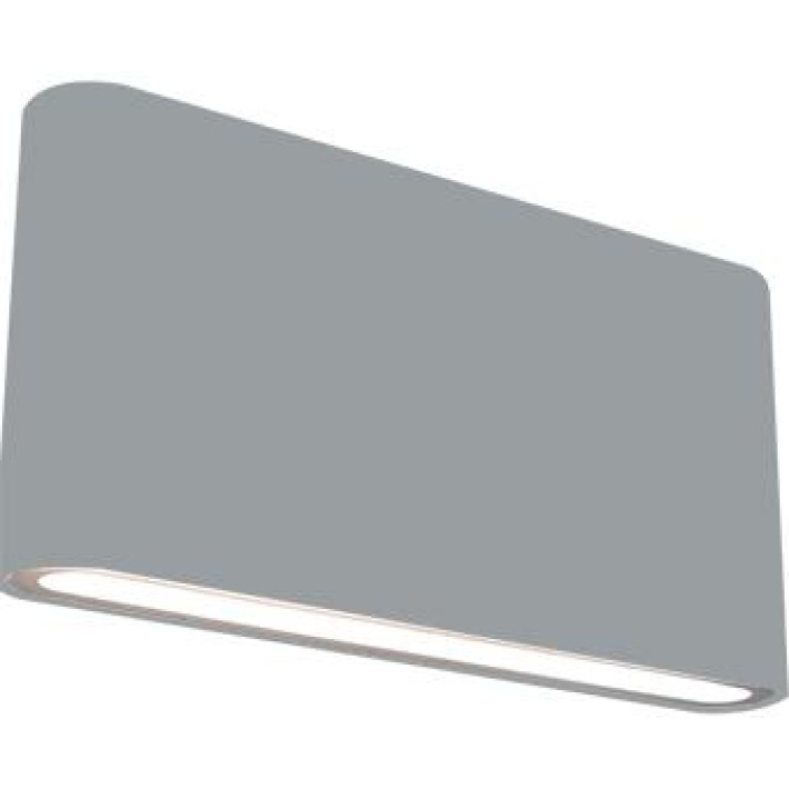 ΑΠΛΙΚΑ LED ΑΛΟΥΜ SLIM ΟΒΑΛ UP OR DOWN 6W 3000K ΓΚΡΙ