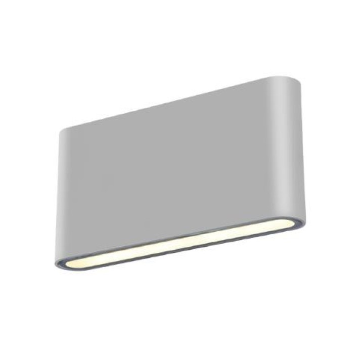 ΑΠΛΙΚΑ LED ΑΛΟΥΜ SLIM ΟΒΑΛ UP AND DOWN 2Χ6W 3000K SLIM ΓΚΡΙ