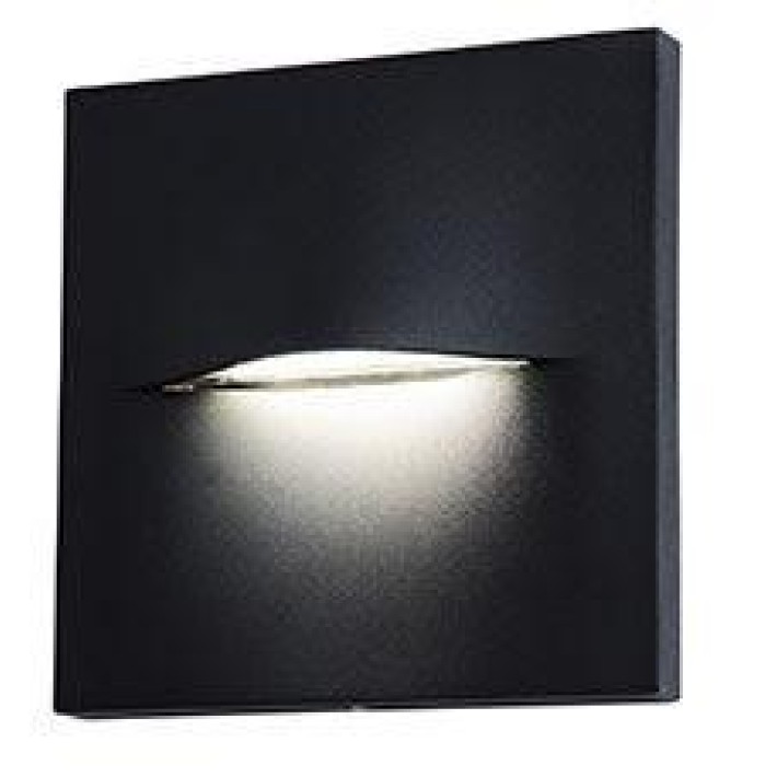 ΑΠΛΙΚΑ LED ΑΛΟΥΜ ΤΕΤΡΑΓΩΝΗ 3W 3000k ΑΝΘΡΑΚΙ 360l