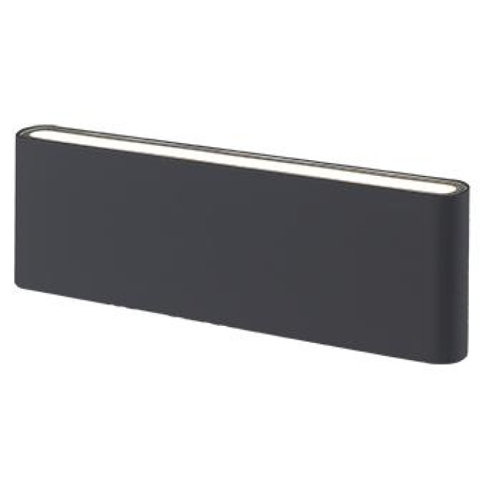 ΑΠΛΙΚΑ LED ΑΛΟΥΜ SLIM ΟΒΑΛ UP AND DOWN 2Χ12W 3000K ΑΝΘΡΑΚΙ