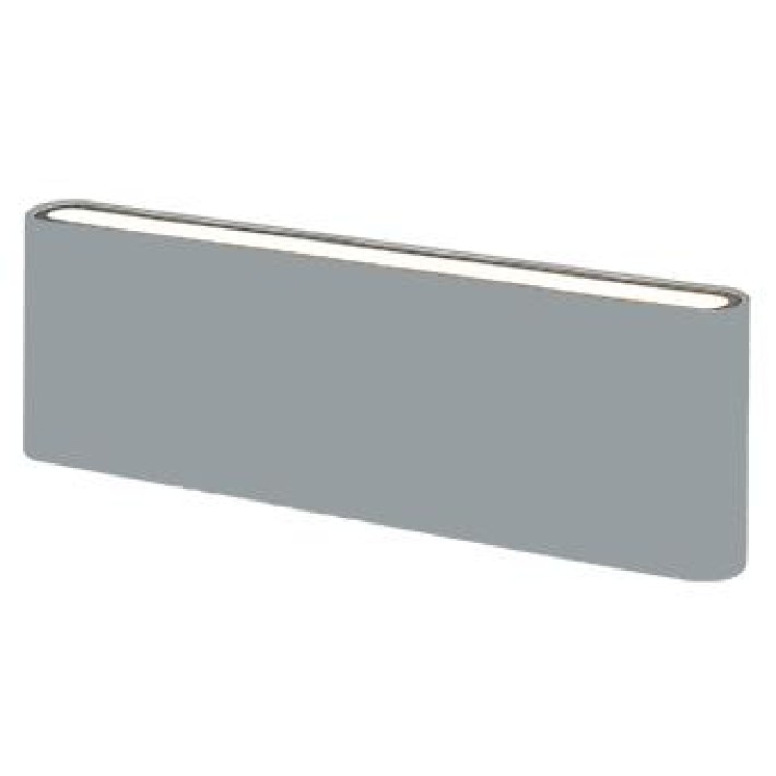 ΑΠΛΙΚΑ LED ΑΛΟΥΜ SLIM ΟΒΑΛ UP AND DOWN 2Χ12W 3000K ΓΚΡΙ