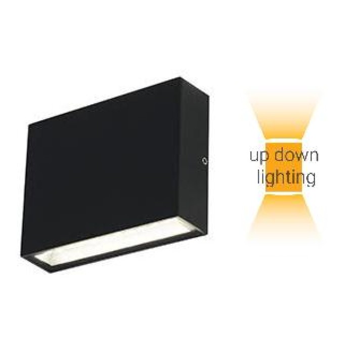 ΑΠΛΙΚΑ LED ΑΛΟΥΜ ΠΛΑΚΕ ΟΡΘ/ΝΙΟ UP&DOWN 2x3W 3000k ΑΝΘΡΑΚΙ