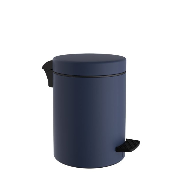 Χαρτοδοχείο 5 Lit, Soft Close - Matt Navy Blue, Pam & Co, Ø20 x H28 (cm), 05-096-203