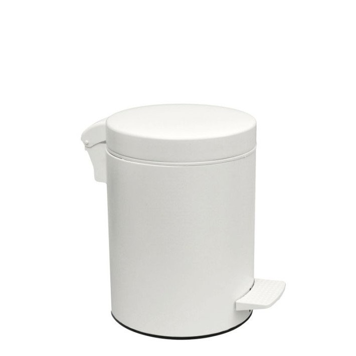 Χαρτοδοχείο 5 Lit, Soft Close - Matt White, Pam & Co, Ø20 x H28 (cm), 05-096-033