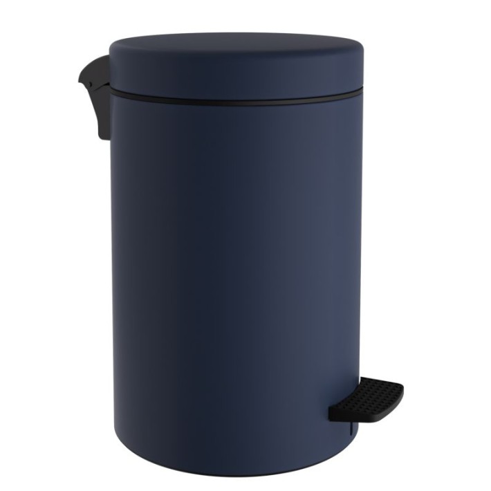 Χαρτοδοχείο 12 Lit, Soft Close - Matt Navy Blue, Pam & Co, Ø25 x H40 (cm), 12-090-203
