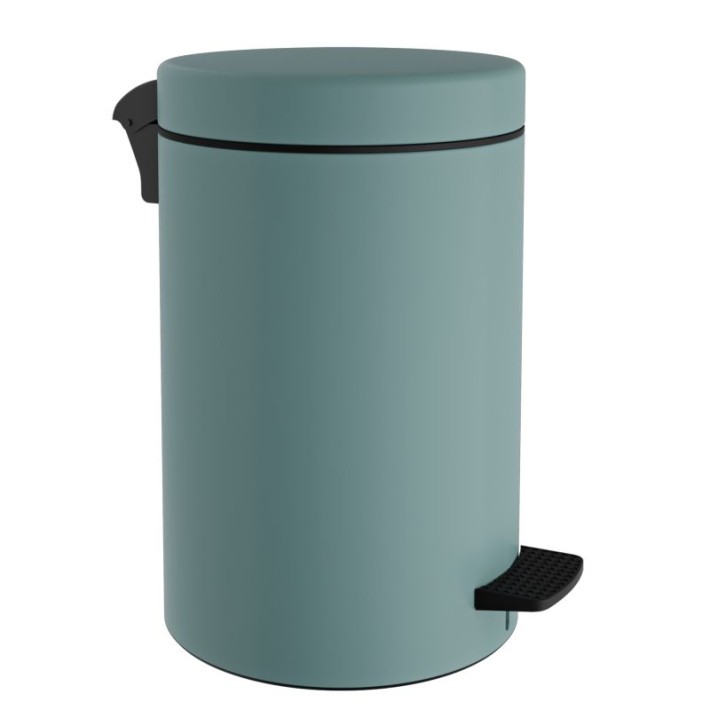 Χαρτοδοχείο 12 Lit, Soft Close - Matt Turquoise, Pam & Co, Ø25 x H40 (cm), 12-090-913