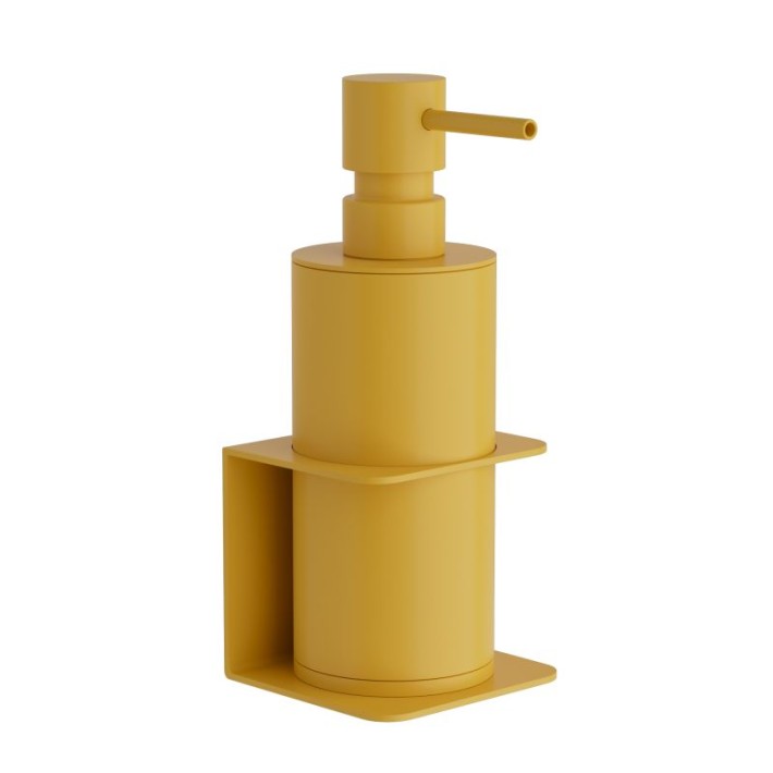 Επιτοίχιο Dispenser (250ml) - Matt Yellow, Pam & Co, W7,5 x D7 x H19 (cm), 81-603
