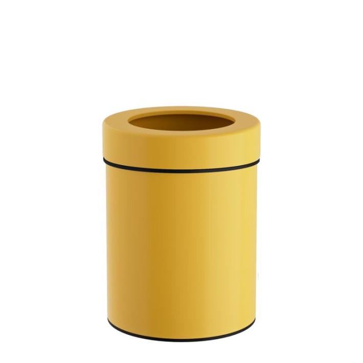 Καλάθι Γραφείου / Δωματίου 6 Lit - Matt Yellow, Pam & Co, Ø20 x H28 (cm), 2128-603